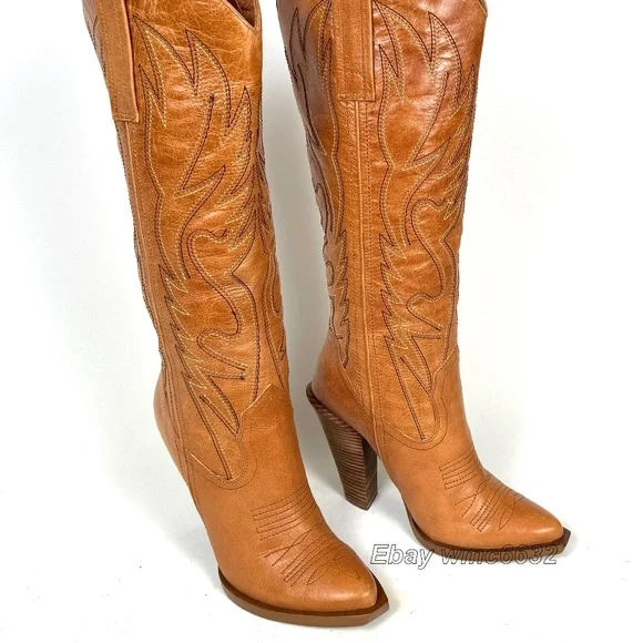 Jessica Simpson Alan Cowboy Cowgirl Boots - Women's 9B Excellent Condition - Picture 3 of 15